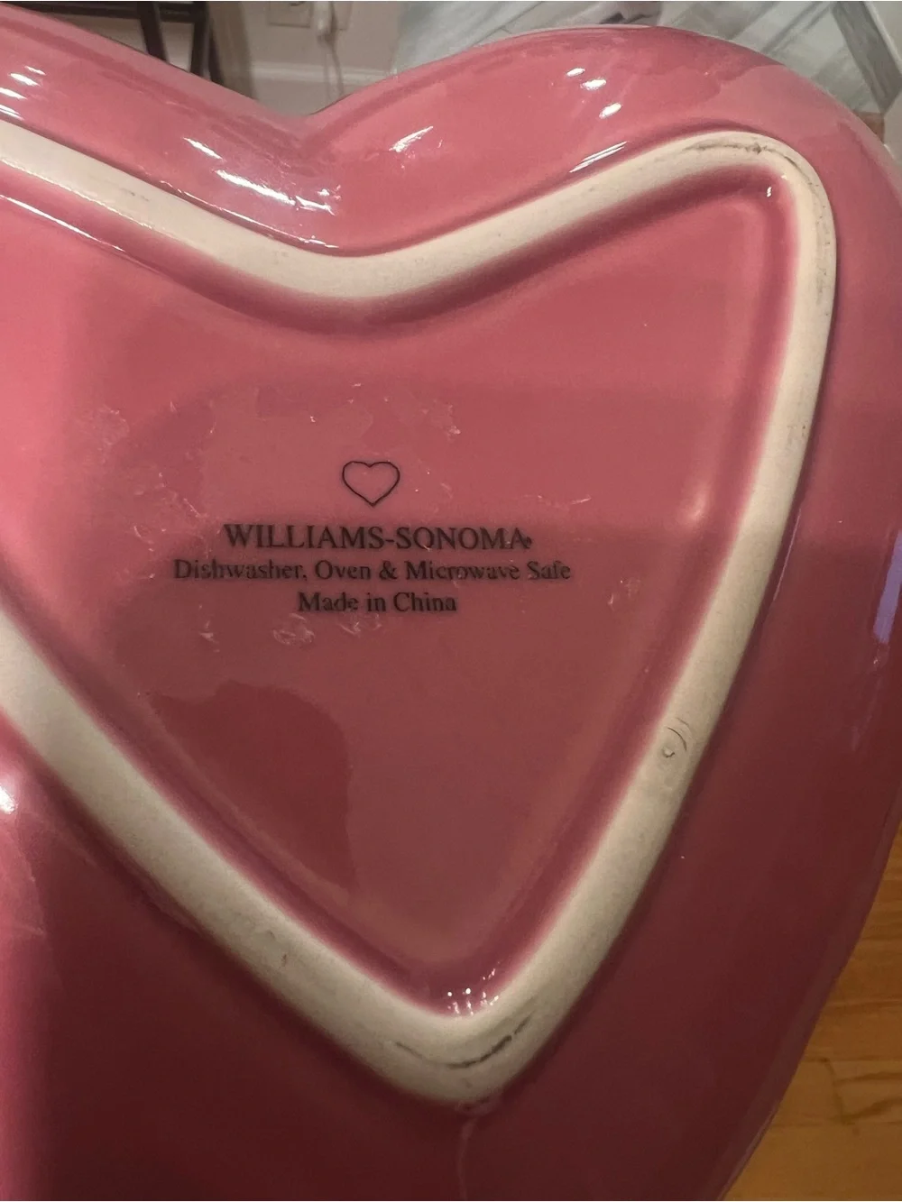 4 Williams-Sonoma Pink Heart-Shaped Ceramic Dish
